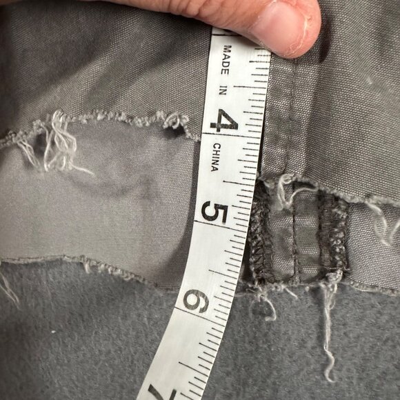 Abercrombie Fitch Mens Large Gray Raw Hem Cotton Shorts Drawstring Elastic Waist - Picture 10 of 10